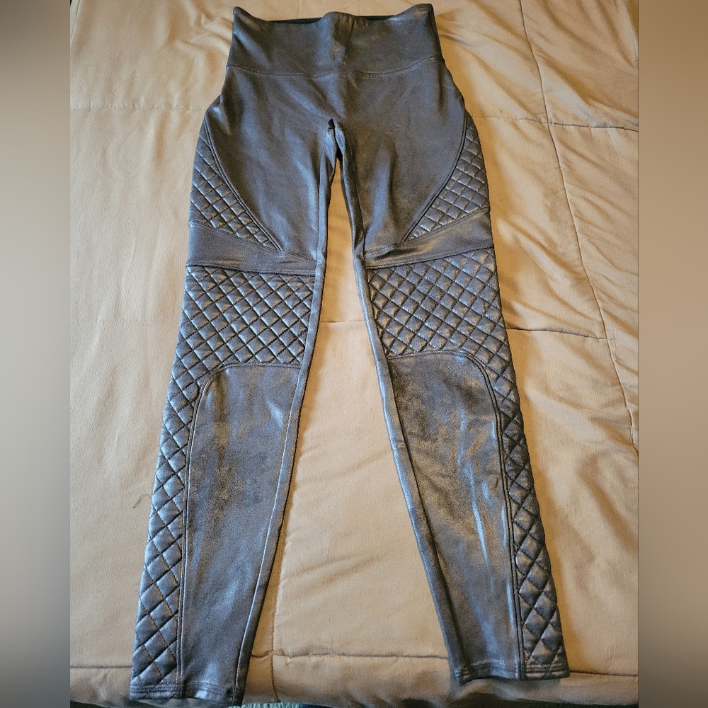 SPANX Black Moto Leggings